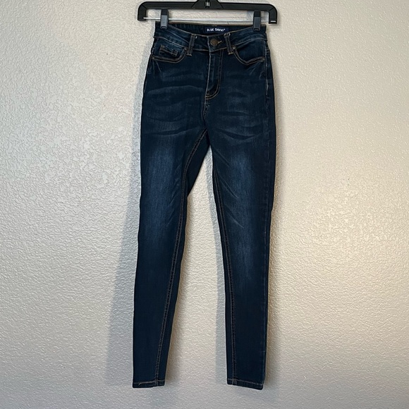 BLUE SAVVY Denim - BLUE SAVVY WOMENS DARK WASH JEANS